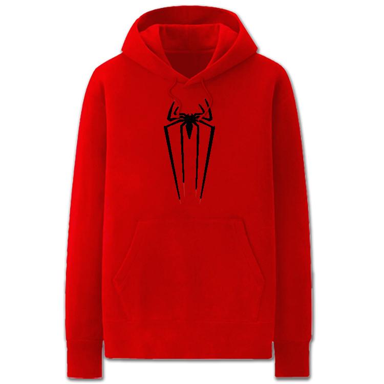 Spiderman Hoodies - Solid Color The Amazing Spider-Man Logo Fleece Hoodie