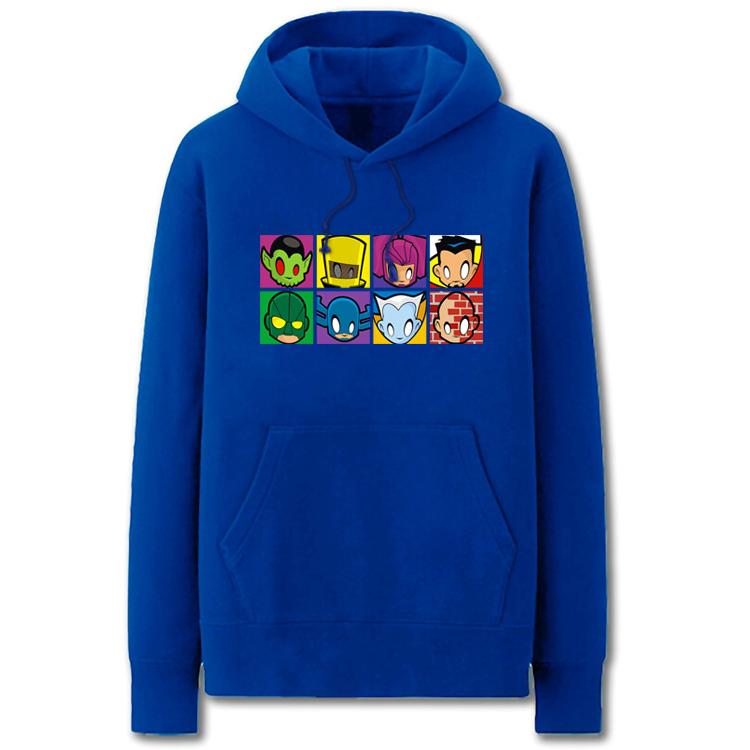 The Avengers Hoodies - Solid Color The Avengers Super Hero Cartoon Style Fleece Hoodie