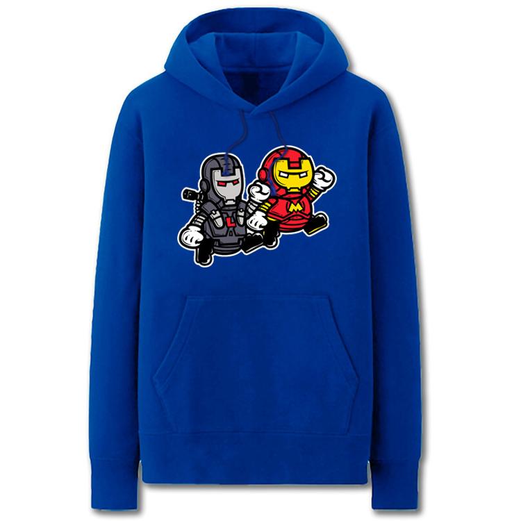 IronMan Hoodies - Solid Color IronMan Robot Cartoon Style Cute Fleece Hoodie