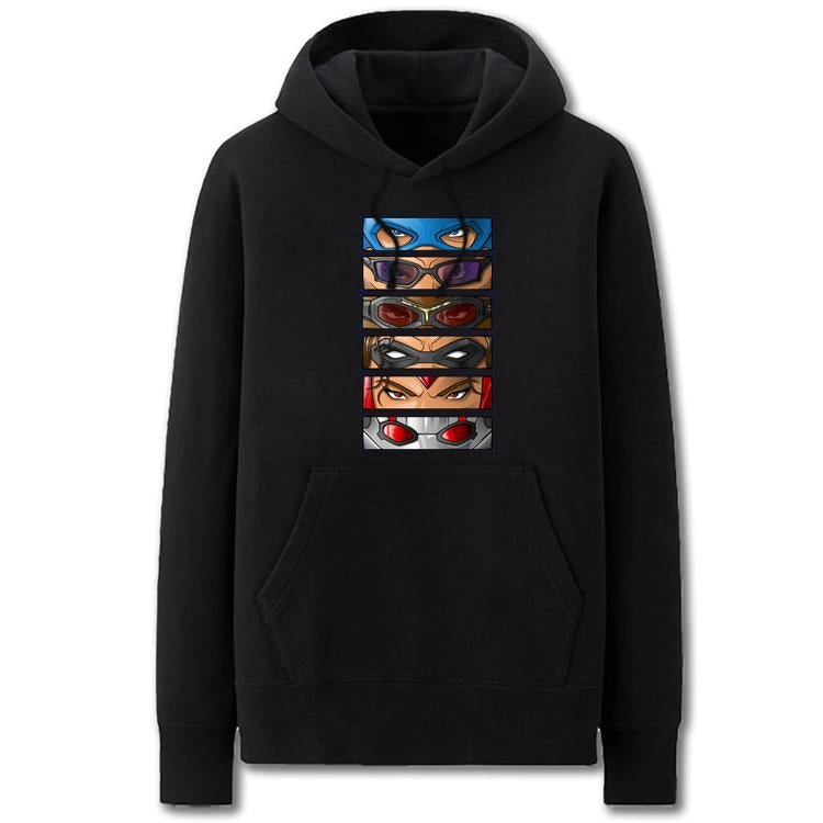 The Avengers Hoodies - Solid Color The Avengers Super Hero Cartoon Style Fleece Hoodie