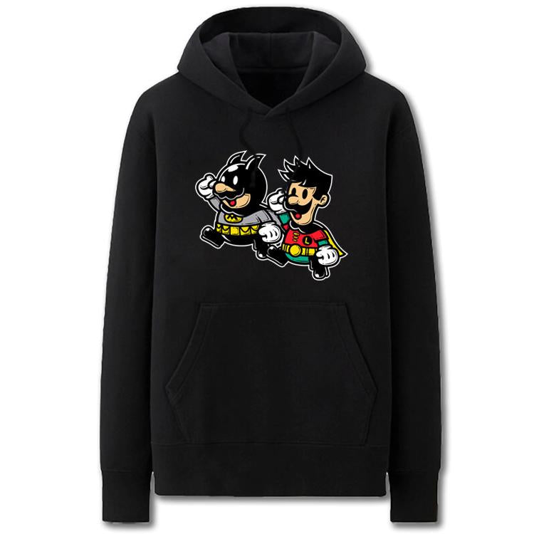 Batman Hoodies - Solid Color Super Hero Batman Cartoon Style Funny Fleece Hoodie