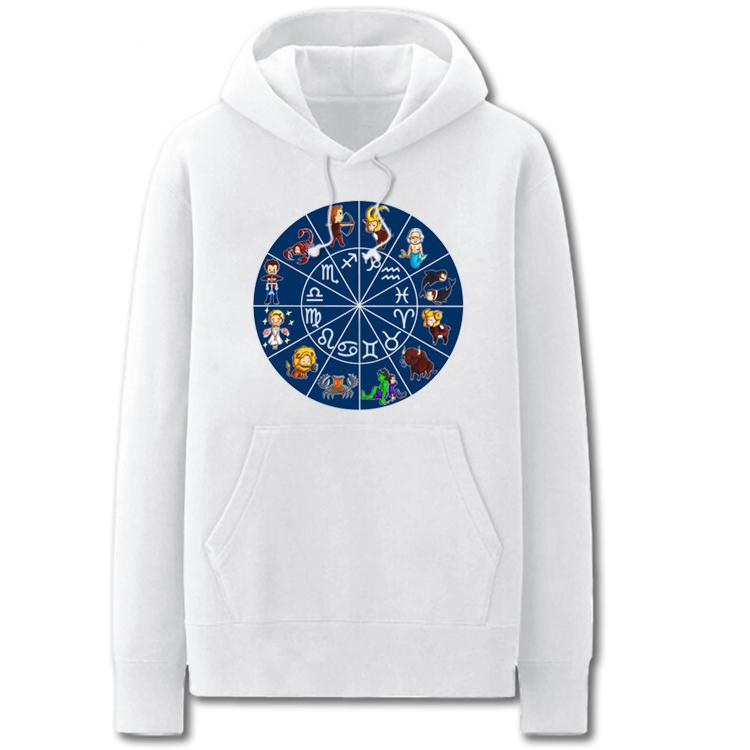 The Avengers Hoodies - Solid Color Zodiac Map Cartoon Style Fleece Hoodie