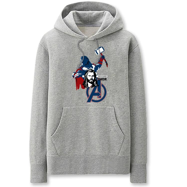 The Avengers Hoodies - Solid Color Thor Cartoon Style Fleece Hoodie