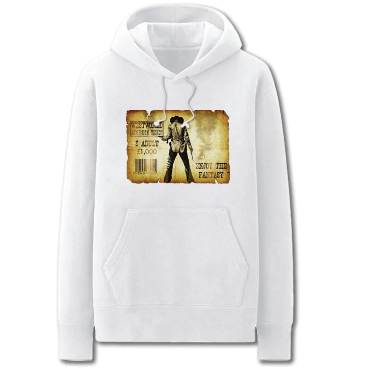 Westworld Hoodies - Solid Color Westworld Ticket Fleece Hoodie