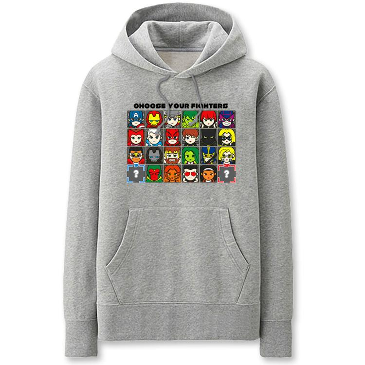 The Avengers Hoodies - Solid Color Superhero Assembly Cartoon Style Fleece Hoodie