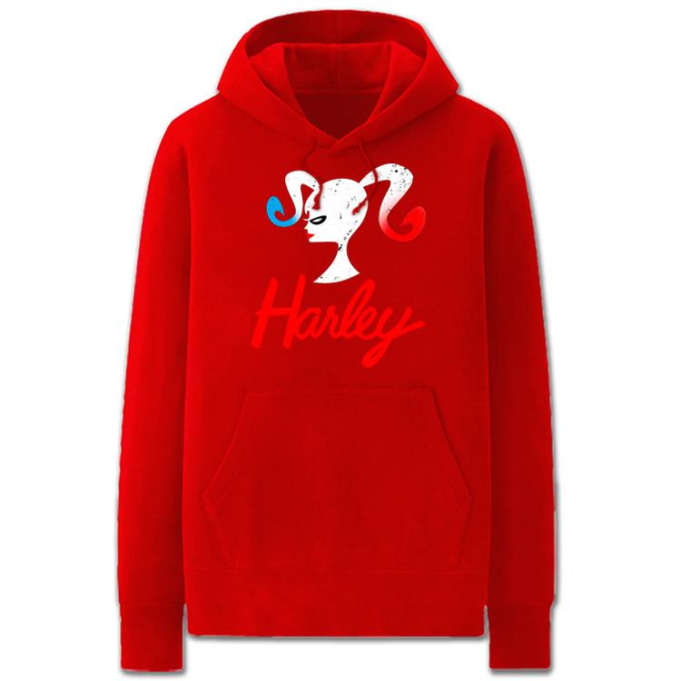 Suicide Squad	Hoodies - Cool Solid Color Harley Quinn Cartoon Style Fleece Hoodie