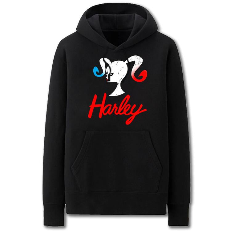 Suicide Squad	Hoodies - Cool Solid Color Harley Quinn Cartoon Style Fleece Hoodie