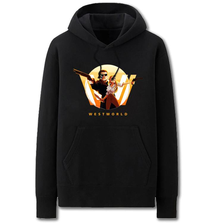 Westworld Hoodies - Solid Color Terminator Schwarzenegger Fleece Hoodie