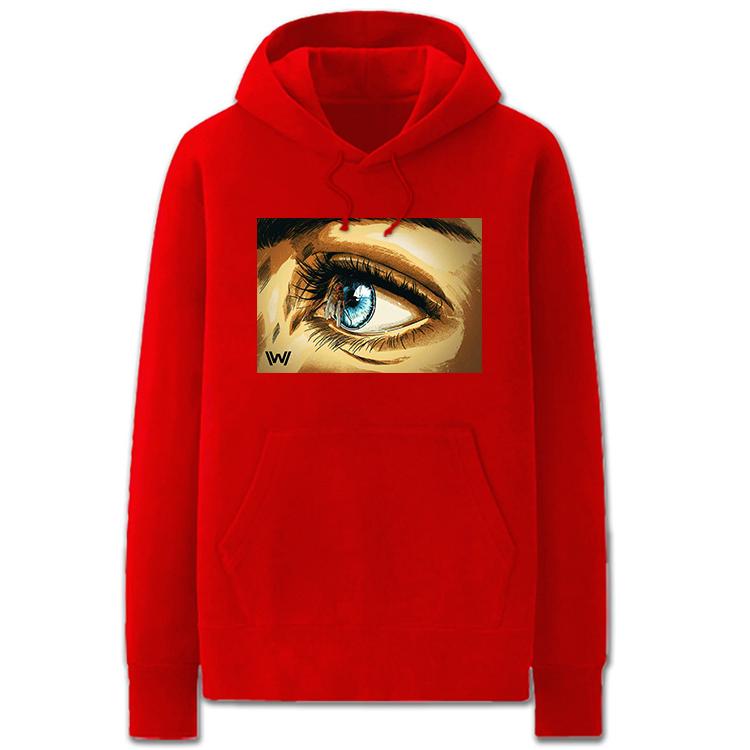 Westworld Hoodies - Solid Color Westworld Eye Cartoon Style Fleece Hoodie