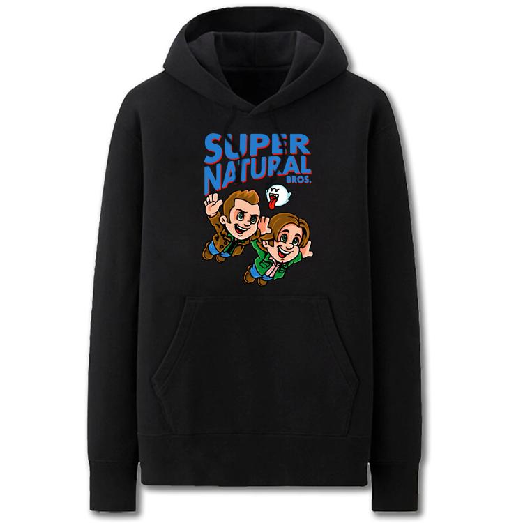 SuperNatural Hoodies - Solid Color SuperNatural Cartoon Style Super Cute Fleece Hoodie