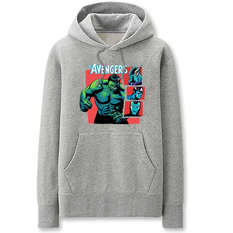 The Avengers Hoodies - Solid Color Hulk Cartoon Style Super Cool Fleece Hoodie