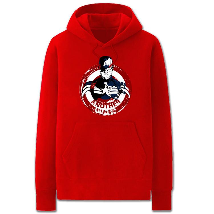 Captain America Hoodies - Solid Color Cool Commando Captain America Fleece Hoodie