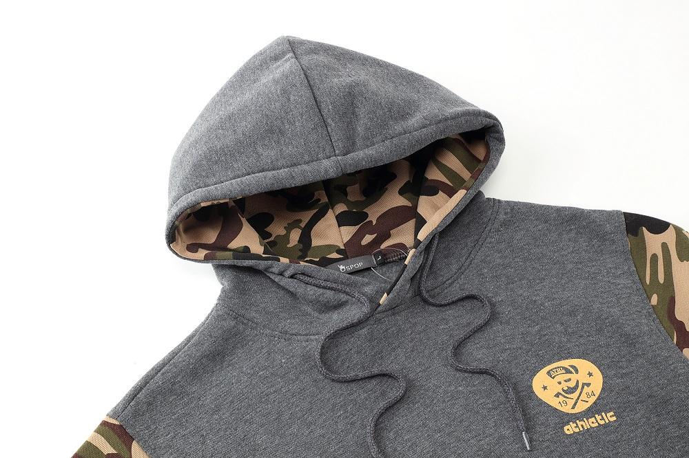 Camouflage Hoodies - Pullover Fleece White Black Hoodie