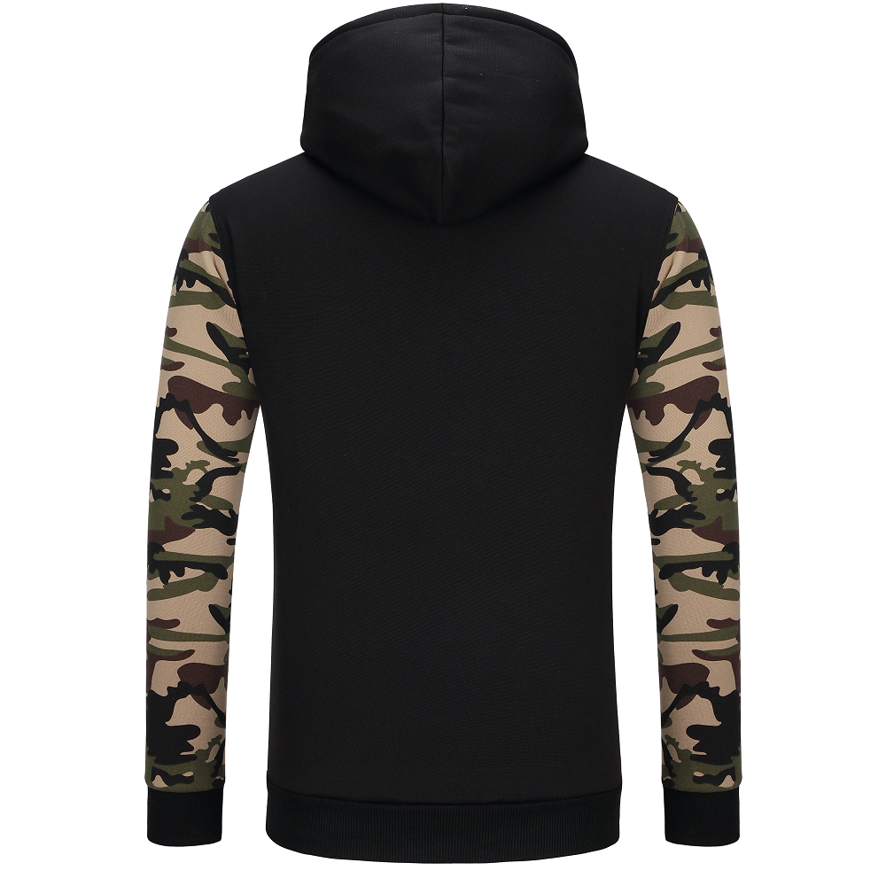 Camouflage Hoodies - Pullover Fleece White Black Hoodie