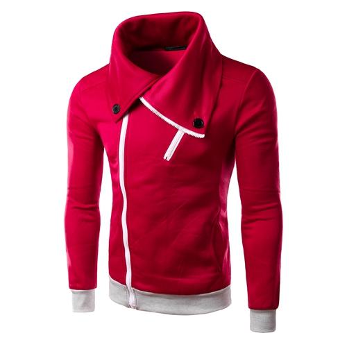 Solid Color Hoodies - Pullover Fleece Purple Red Hoodie