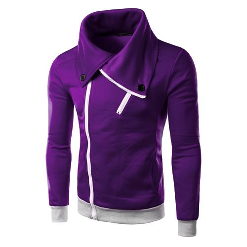 Solid Color Hoodies - Pullover Fleece Purple Red Hoodie