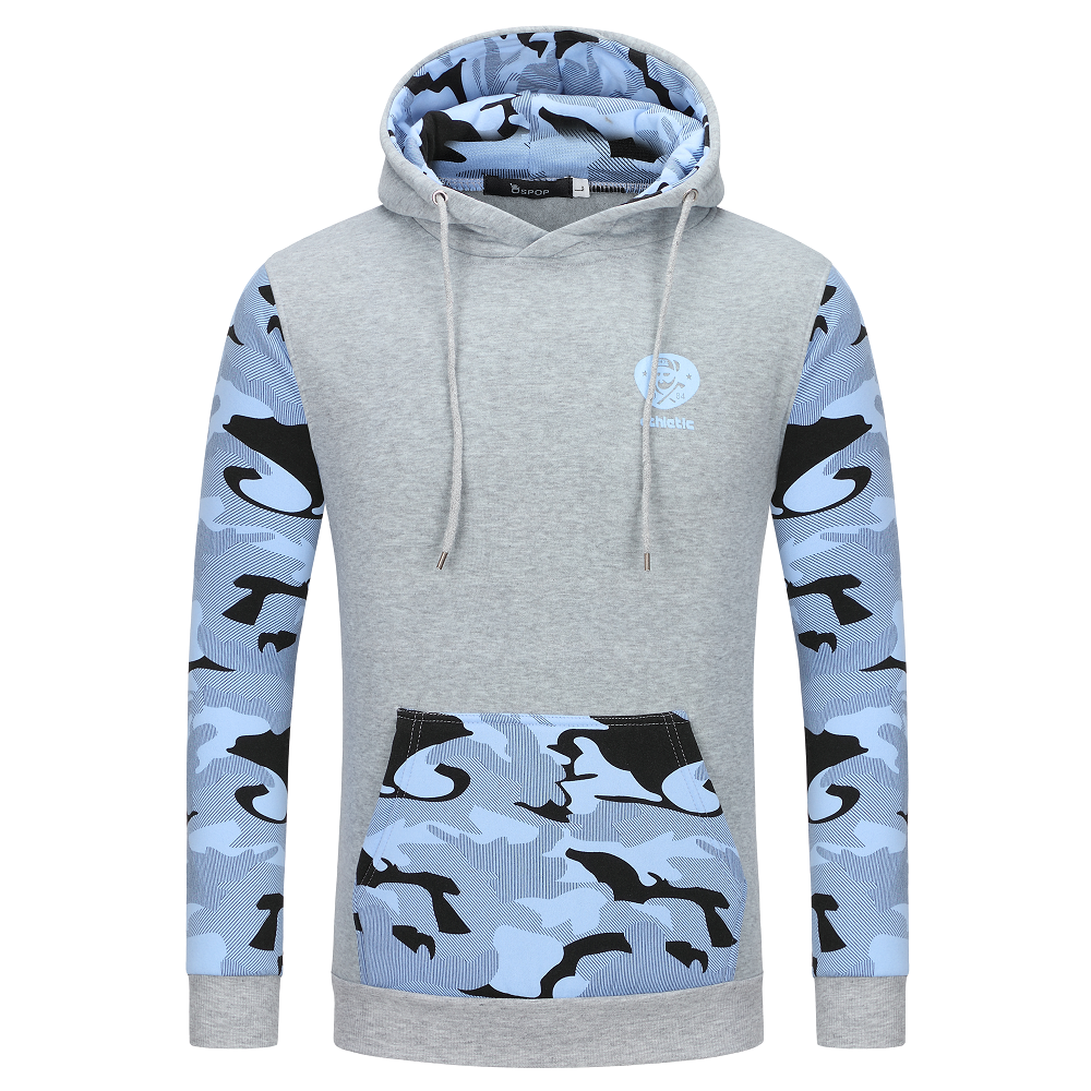 Camouflage Hoodies - Pullover Fleece White Black Hoodie