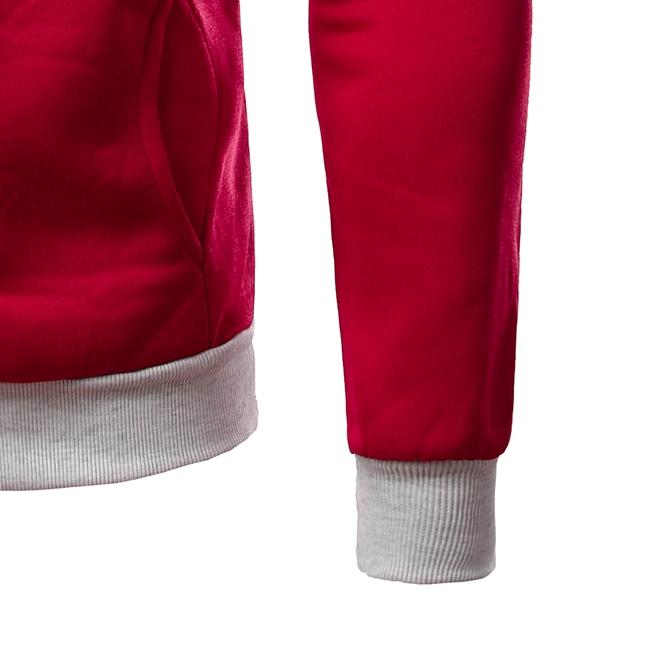 Solid Color Hoodies - Pullover Fleece Purple Red Hoodie