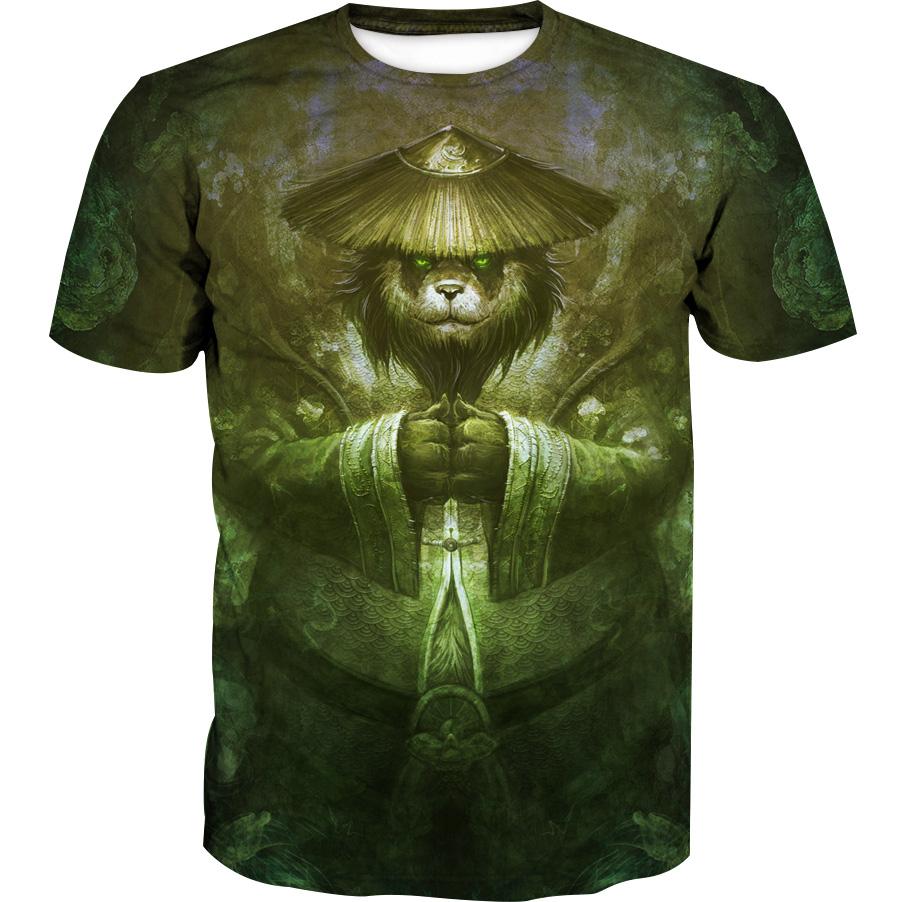 World of Warcraft  Panda Hoodies - Pullover Panda Grey Hoodie