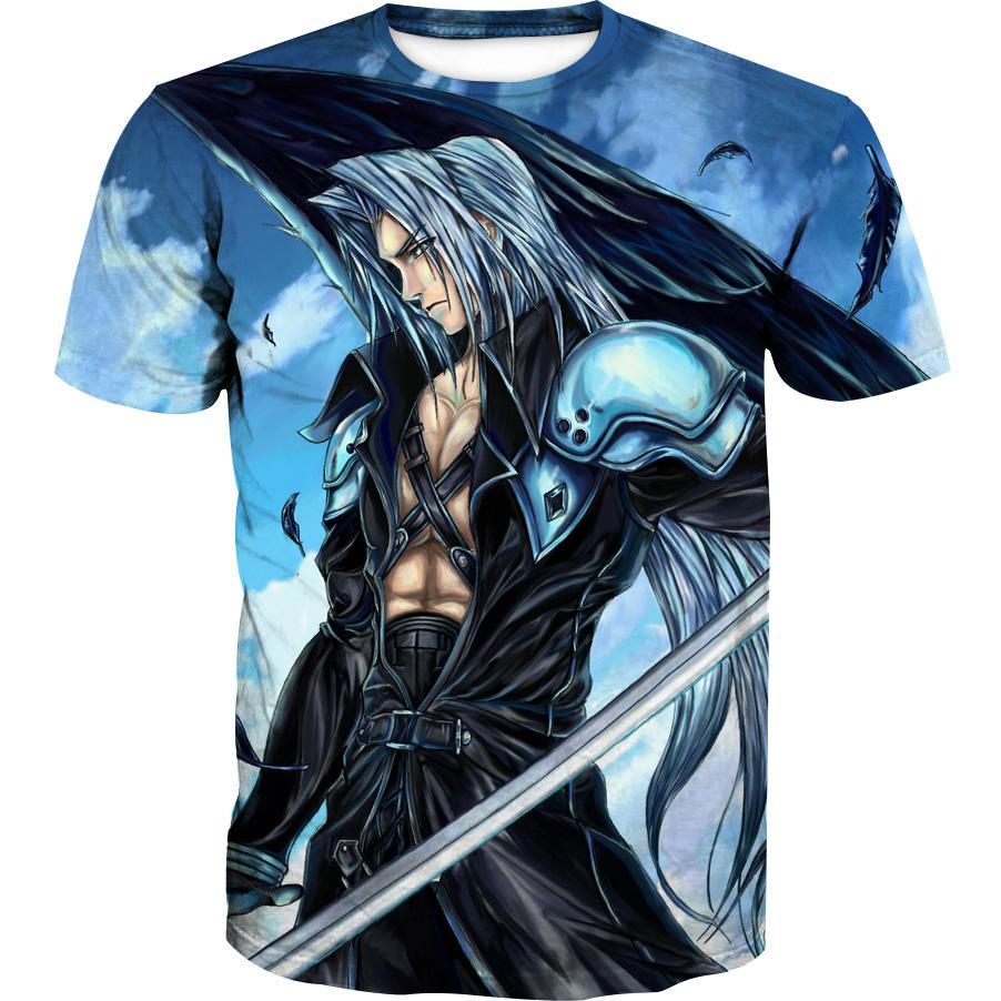 Final Fantasy Sephiroth Hoodies - Pullover Blue Hoodie