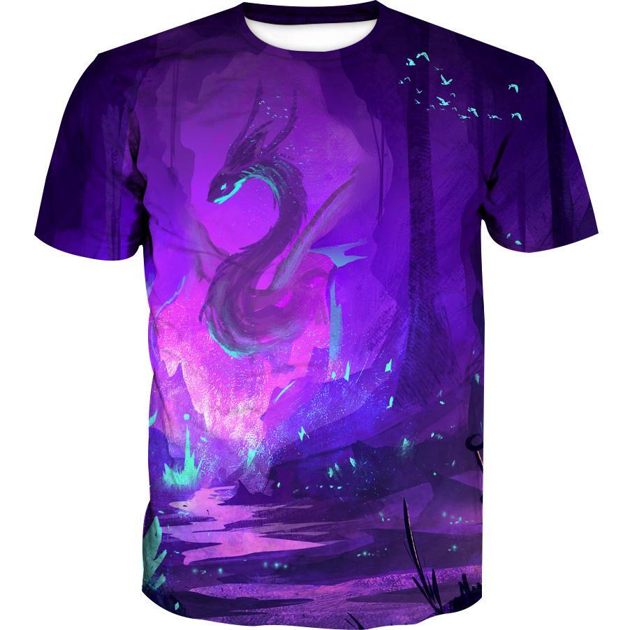 Fantasy Dragon Hoodies - Pullover Purple Dragon Hoodie