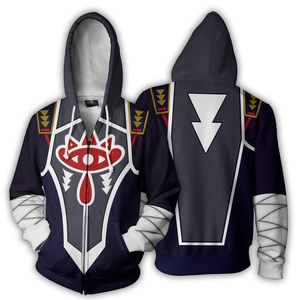 The Legend of Zelda Sheik Hoodies - Zip Up Awesome Sheik Hoodie