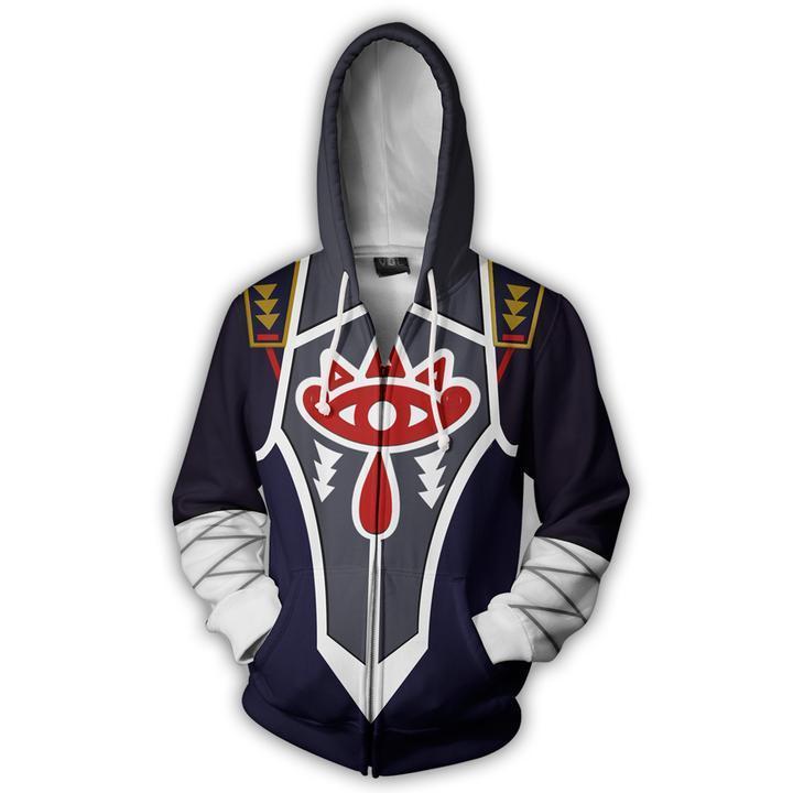 The Legend of Zelda Sheik Hoodies - Zip Up Awesome Sheik Hoodie