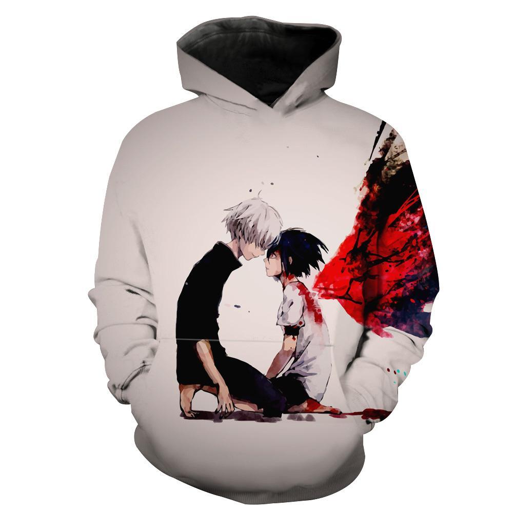 Tokyo Ghoul Hoodies - Ken Kaneki and Touka Kirishima Pullover Hoodie