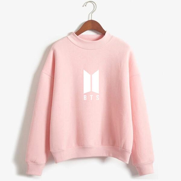 BTS Sweatshirt - BTS Emblem Turtleneck Sweatshirt