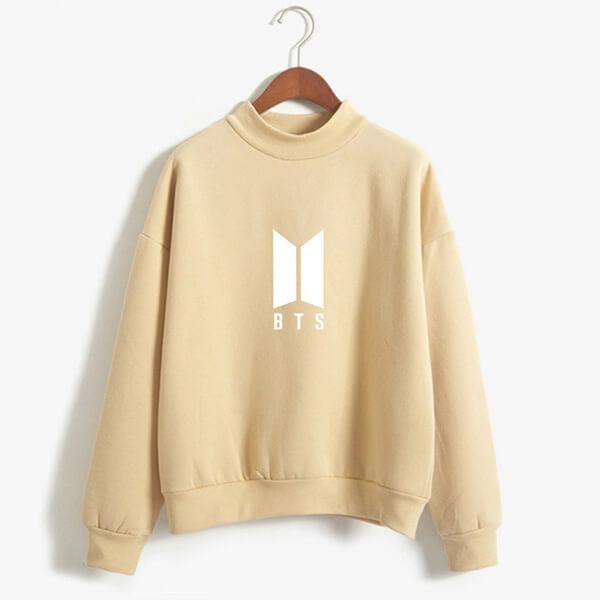 BTS Sweatshirt - BTS Emblem Turtleneck Sweatshirt