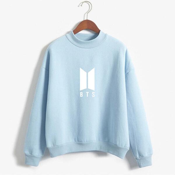 BTS Sweatshirt - BTS Emblem Turtleneck Sweatshirt