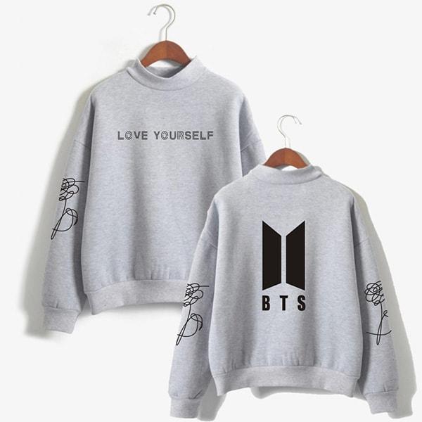 BTS Sweatshirt - BTS Love Yourself Turtleneck Super Cute Sweatshirt