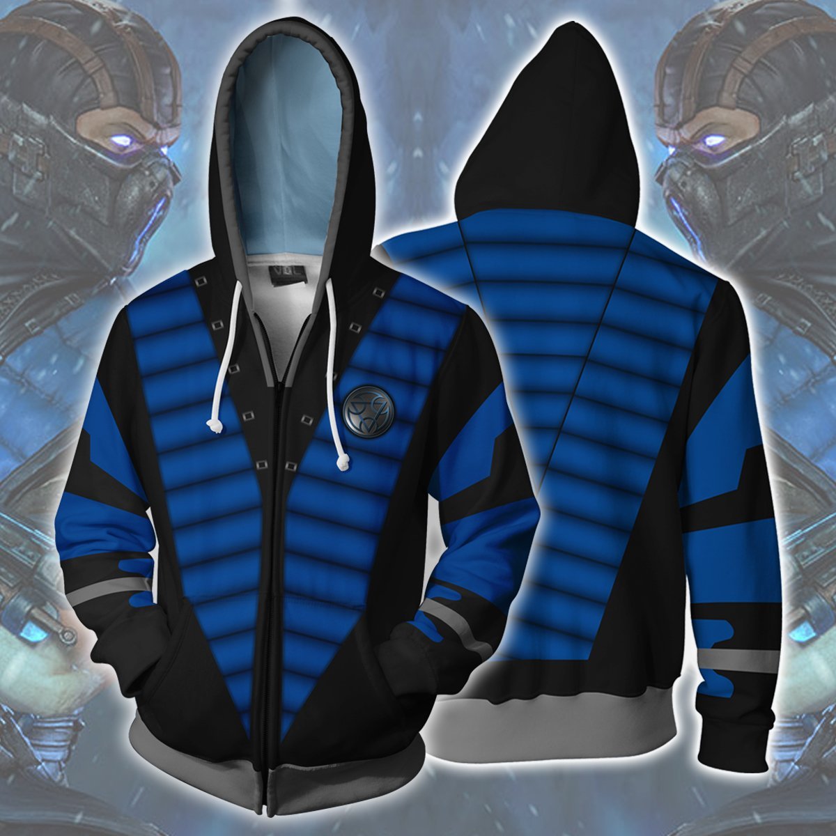 Mortal Kombat Hoodies - Zip Up Subzero 3D Hoodie