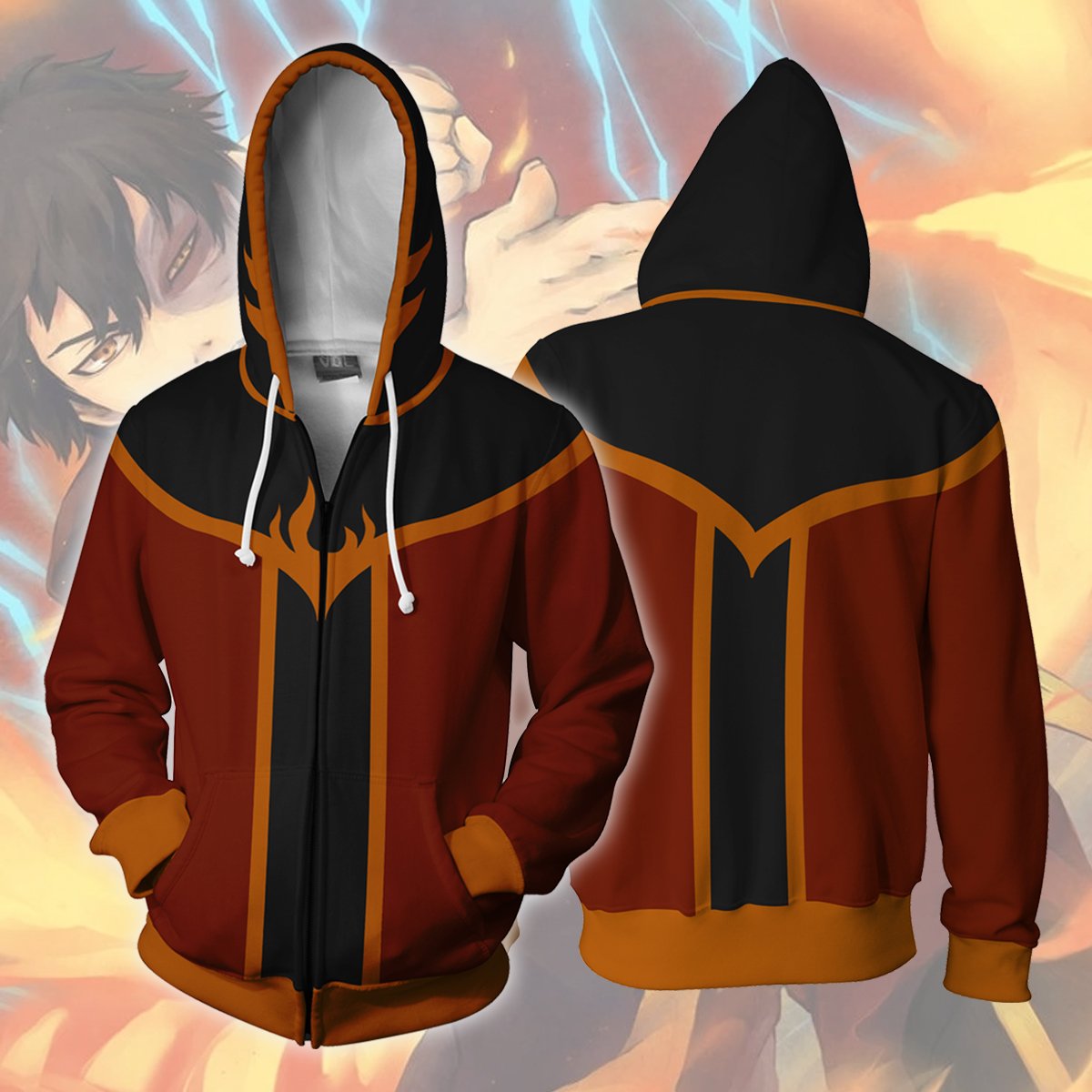 Avatar: The Last Airbender Zuko Hoodies - Zip Up Hoodie