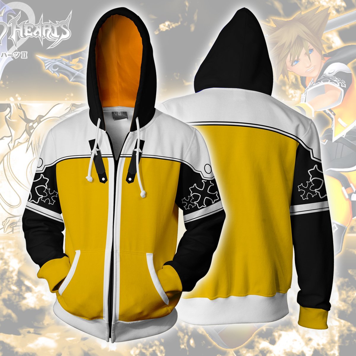 Kingdom Hearts Sora Hoodies - Zip Up Sora Master Form Hoodie