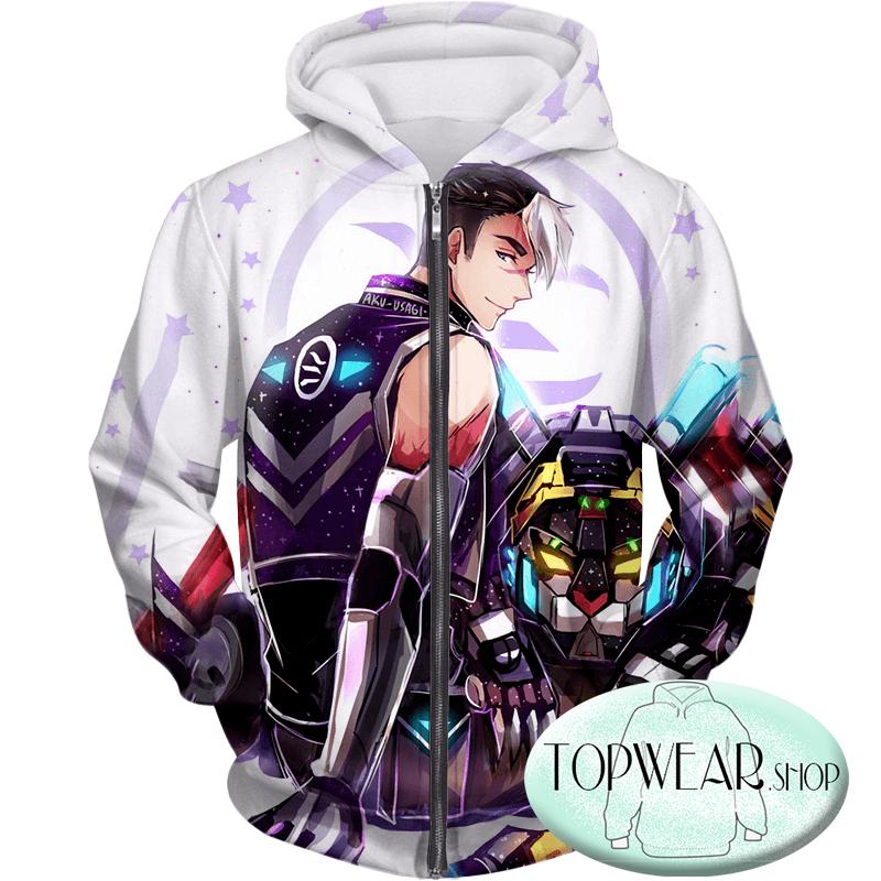 Voltron: Legendary Defender Hoodies - Shiro Lion Paladin Awesome Cartoon Zip Up Hoodie