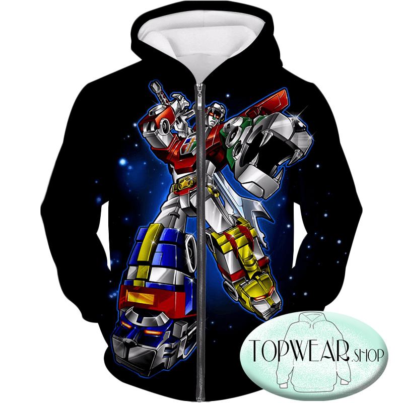 Voltron: Legendary Defender Hoodies - Ultimate Voltron Force Robot  Action Zip Up Hoodie