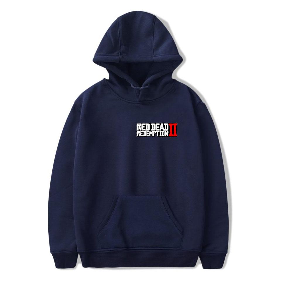 Red Dead Redemption 2 Hoodies - Solid Color Red Dead Redemption 2 Game Icon Hoodie
