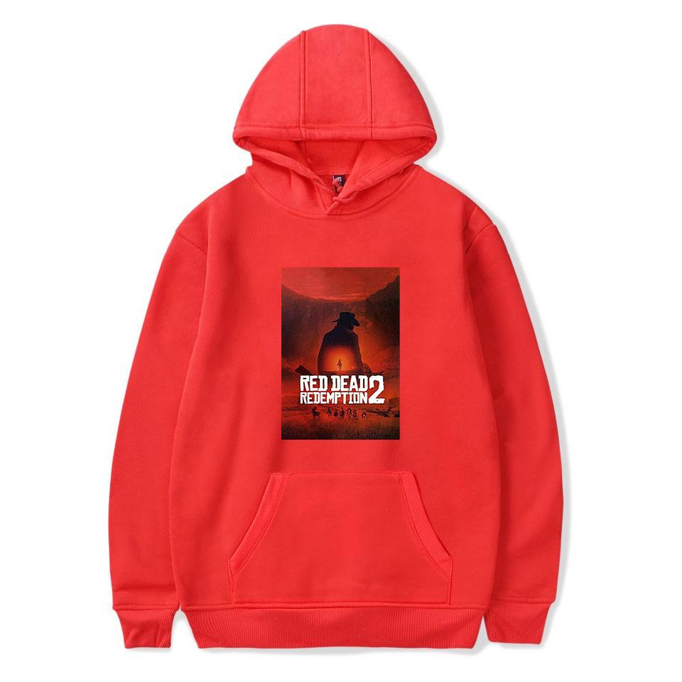 Red Dead Redemption 2 Hoodies - Solid Color Red Dead Redemption Claas Van Der Linde Hoodie