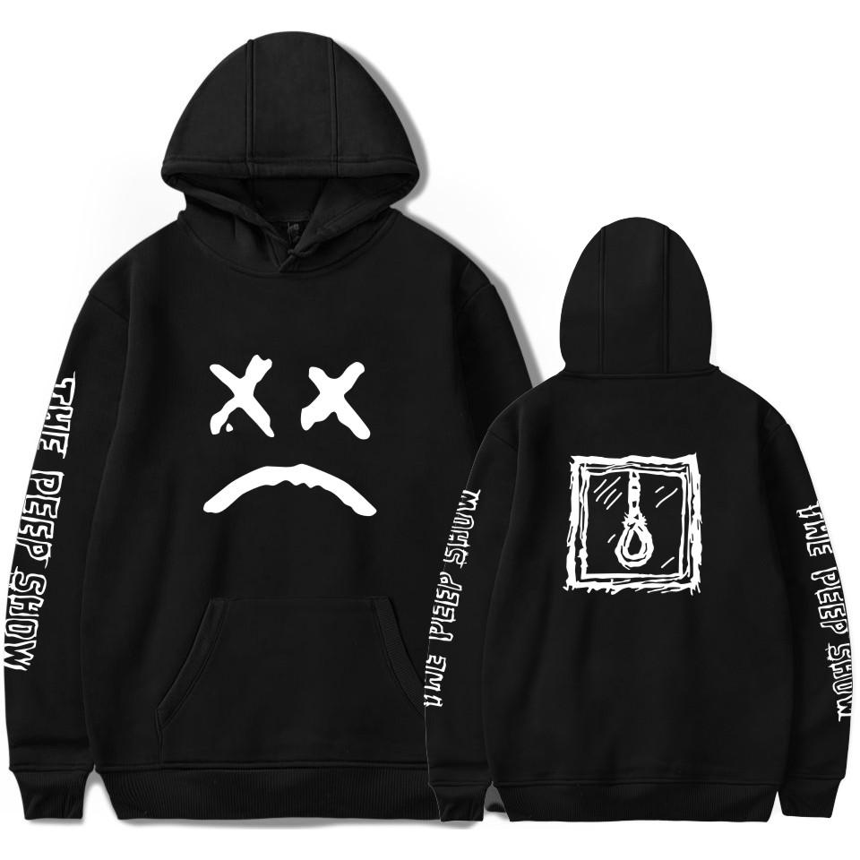 Lil Peep Hoodies - Angle Letter Printed  Pullover Hoodie