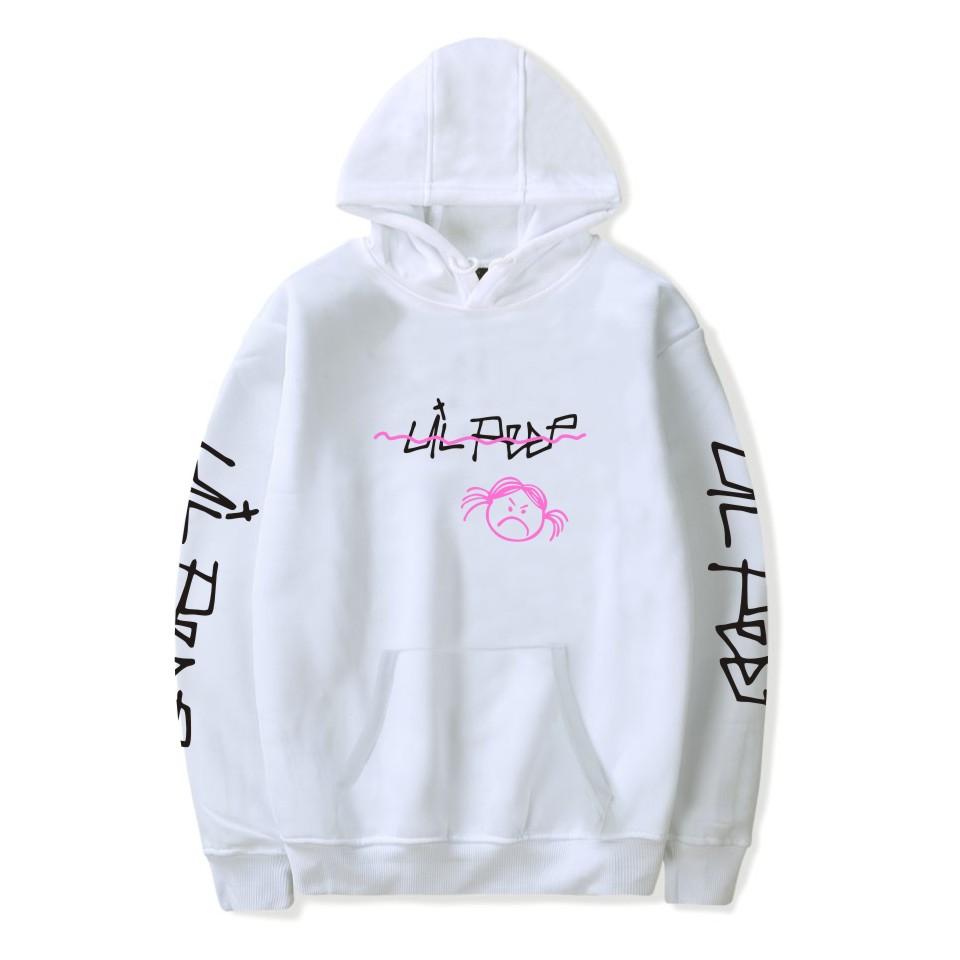 Lil Peep Hoodies - Angle Letter Printed  Pullover Hoodie