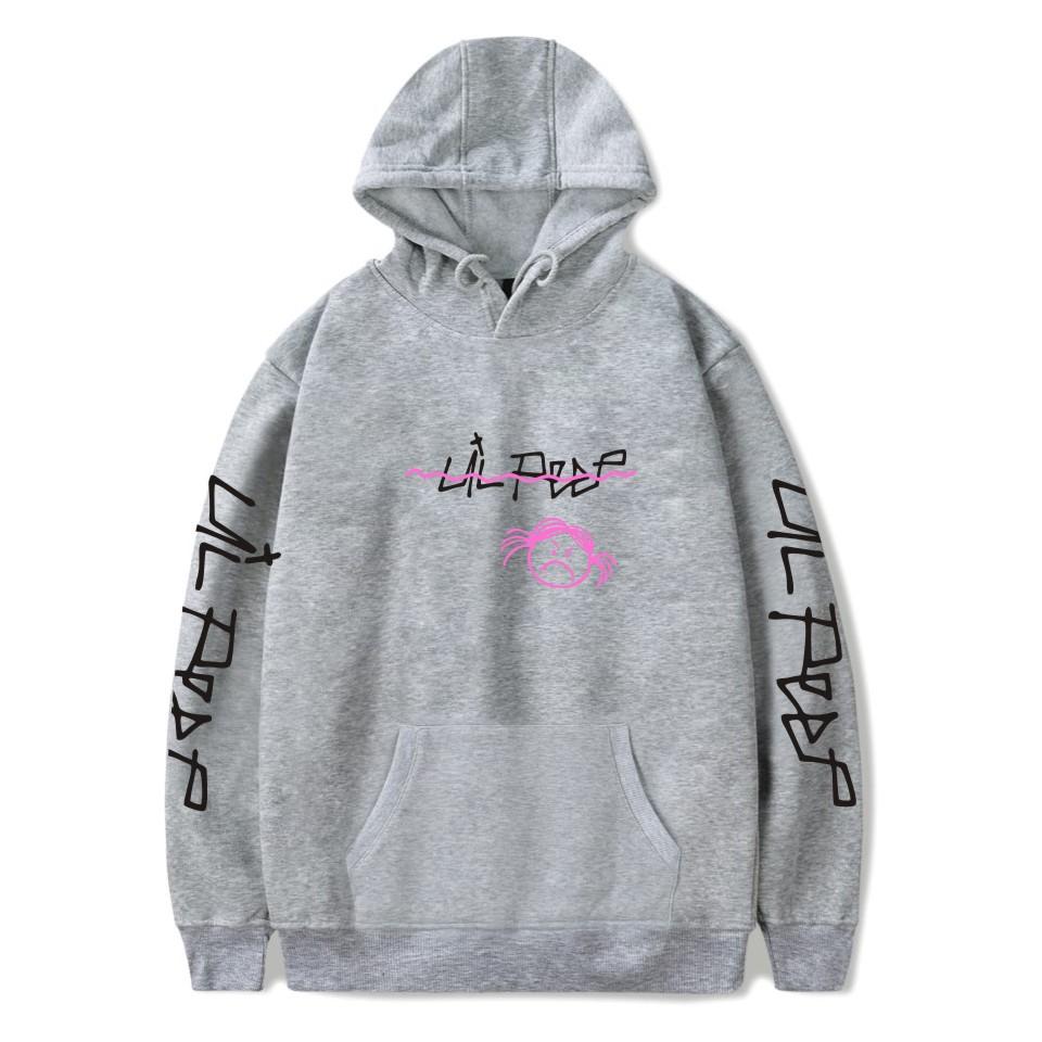 Lil Peep Hoodies - Angle Letter Printed  Pullover Hoodie