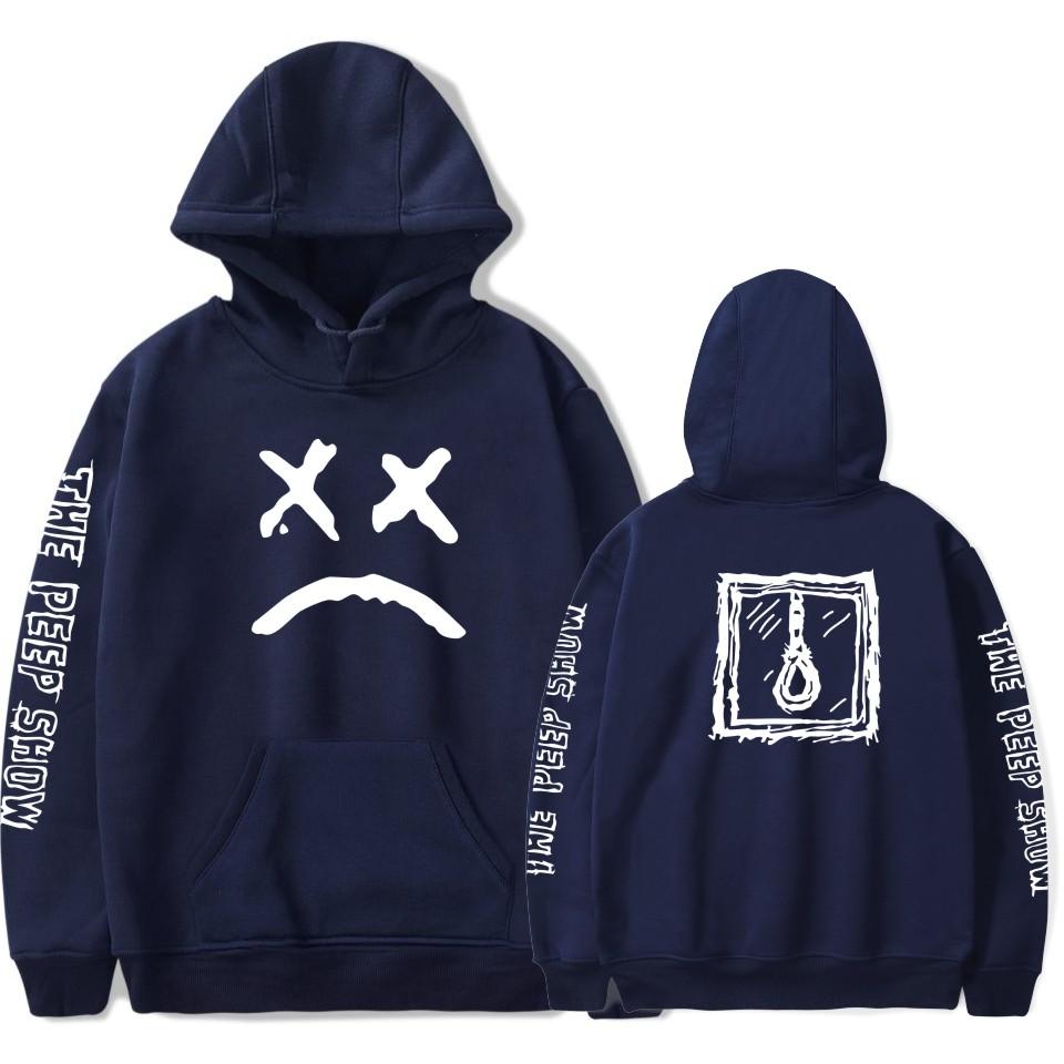 Lil Peep Hoodies - Angle Letter Printed  Pullover Hoodie