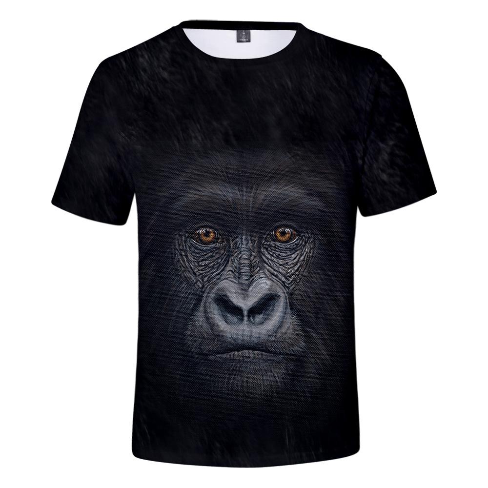 Unisex Fashionable Black 3D Print Orangutan T-Shirt