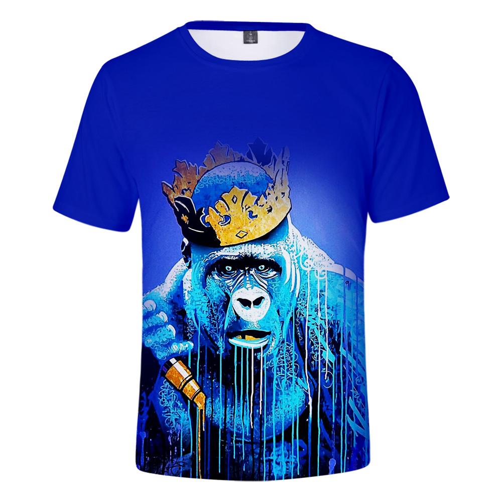Unisex Fashionable 3 Colors 3D Print T-Shirt with Cartoon Orangutan