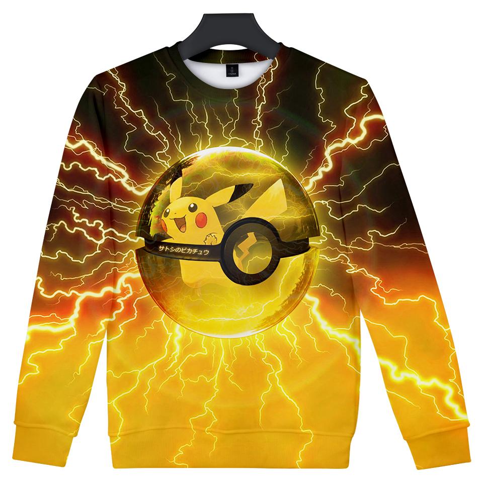 Pokemon Sweatshirts - Pokemon Series Lightning Ball Super Cool Sweatshirt