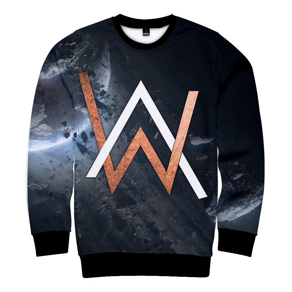 Alan Walker Sweatshirts - Grey Letter Sweatshirt