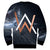 Alan Walker Sweatshirts - Grey Letter Sweatshirt