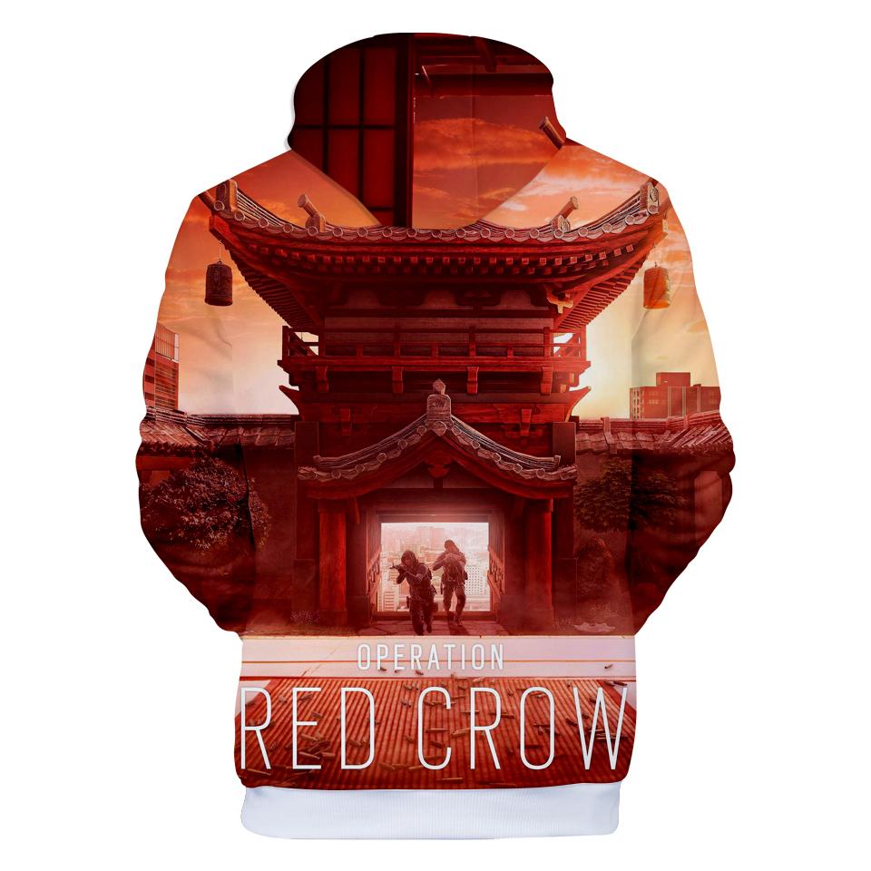 Rainbow Six Hoodies - Super Cool Rainbow Six Commando Red Zip Up Hoodie