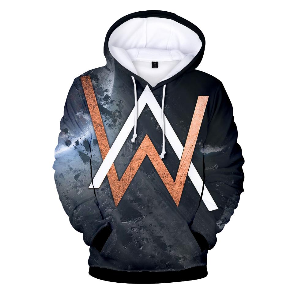 Alan Walker Hoodies - Grey Letter Hoodie